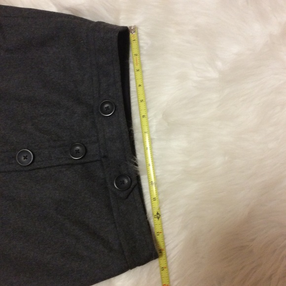 Gap Wool Mini Skirt Gray with Button Front - Picture 4 of 4